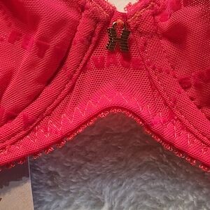 Savage X Fenty Vibrant Pink Lace Bra